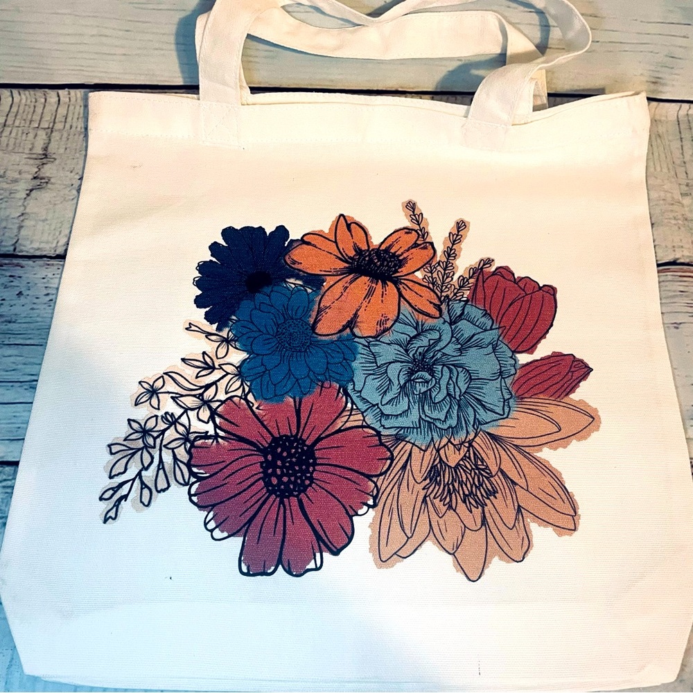 Beautiful flower tote bag